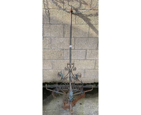 Large decorative iron hanging light