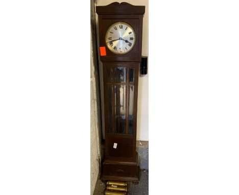 Oak long case clock