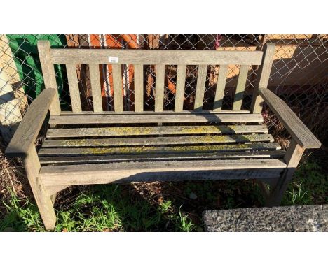 Teak garden bench