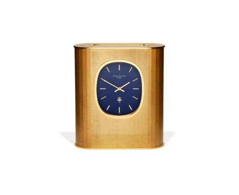 Patek Philippe, Ellipse D'Or, ref. 31477, a solar-powered table clock, no. 1.802.990, circa 1980, solar electric panel connec