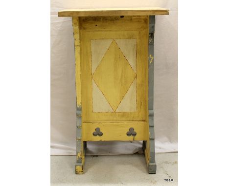 A painted pine lectern or lamp table 98 x 60 x 50cm