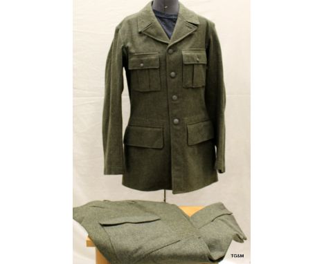 A WW2 1942 dated Swedish Army jacket & trousers