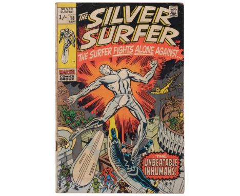 Marvel Comics (1970), Vol 1, #18 The Silver Surfer, The Surfer Fights Alone Against the Unbeatable Inhumans!,  (GD)

Bagged a
