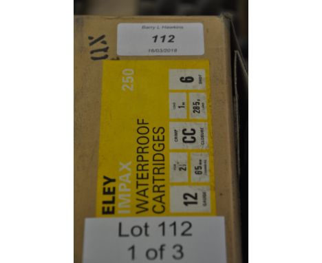 625 12 BORE CARTRIDGES FROM ELEY.  THIS ITEM CAN ONLY BE PURCHASED BY SOMEONE WITH A CURRENT VALID SHOTGUN CERTIFICATE. 