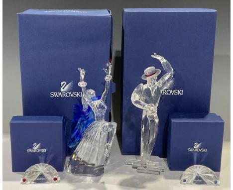 A Swarovski Crystal model, Magic of Dance - Isadora, Collectors Society 2002, boxed; another, Antonio, 2003, boxed; each with