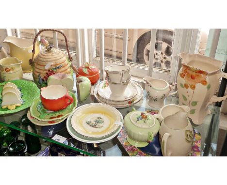 Large quantity of Art Deco china and pottery inc. Crown Devon, Clarice Cliff, Royal Winton biscuit barrel etc.