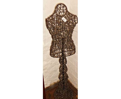 Decorative wickerwork small mannequin