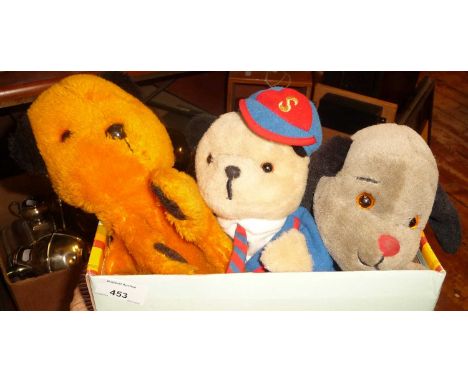 Vintage Sooty, Sweep and Scampi hand puppets by Patsy B marketing