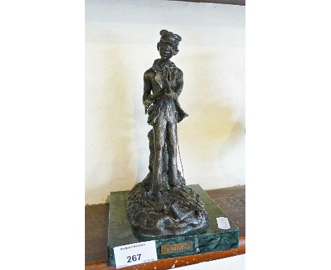 Royal Worcester bronze of a fisherman 15/100 by S.Mitchell