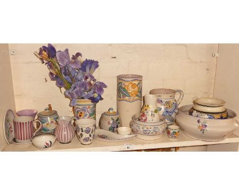 Collection of assorted early Poole Pottery (12), inc. Carter, Stabler, Adams and 3 pieces of Rye pottery
