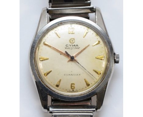 CYMA, Navystar, a stainless steel manual wind gentleman's wristwatch, 33mm.Working when catalogued