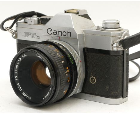 Four cameras to include, Canon FTb 35mm SLR Camera, with 50mm f/1.8 lens, Pentax ME Super 35mm SLR camera, with 50mm f/2 lens