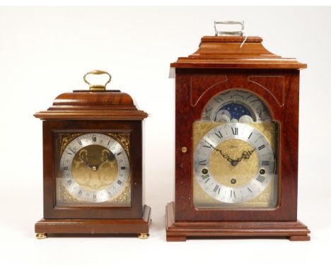 An Asprey &amp; Garrard 8 day mahogany cased mantel clock, circa late 20th century, having silvered chapter ring with Roman n