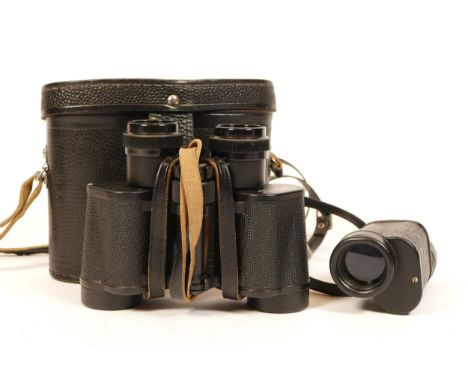 A pair of Russian 8x30 Binoculars, with case, a further Russian 8x30 Monocular