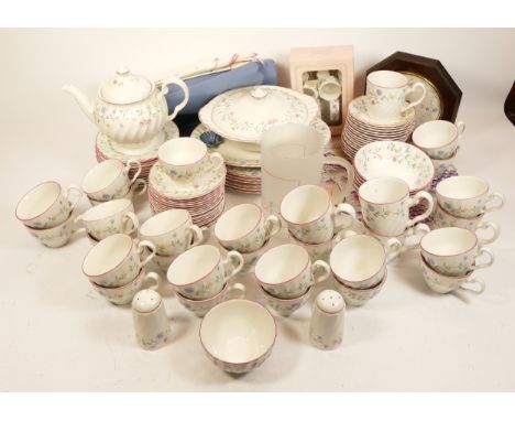 A collection of mid twentieth-century and later ceramics and glassware, comprising of a part tea service with a print in the 