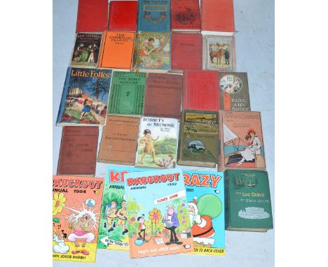 A quantity of mainly childrens books and annuals to include "The Empire Annual for Girls", "Krazy Annual", "Poor Jack" by Cap