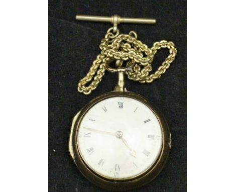 An early 19th Century pair cased pocket watch by William Howard of London, No'd. 1084 CONDITION REPORTS Outer case - very bat