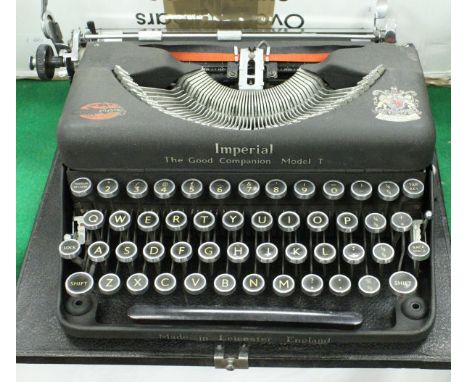An Imperial "The Good Companion Model T" portable manual typewriter