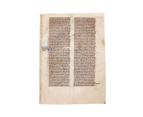 Leaves from an English pocket Bible, in Latin, manuscript on parchment [England (probably Oxford), second half of thirteenth 