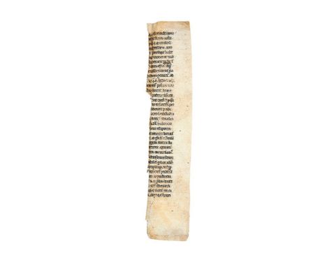 Magister Rufinus, Summa decretorum, in Latin, manuscript on parchment [England, middle third of the twelfth century] Strip cu