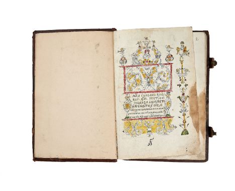 ƟCollection of Homilies with the Life of St. Basil the Great, in Church Slavonic, decorated manuscript on paper [Russia, c. 1