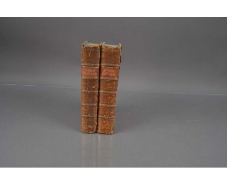 Edmund Spenser "The Fairy Queen" in two  volumes Published J & R Tonson, Strand, London, 1758 Leather bound armorial bookplat