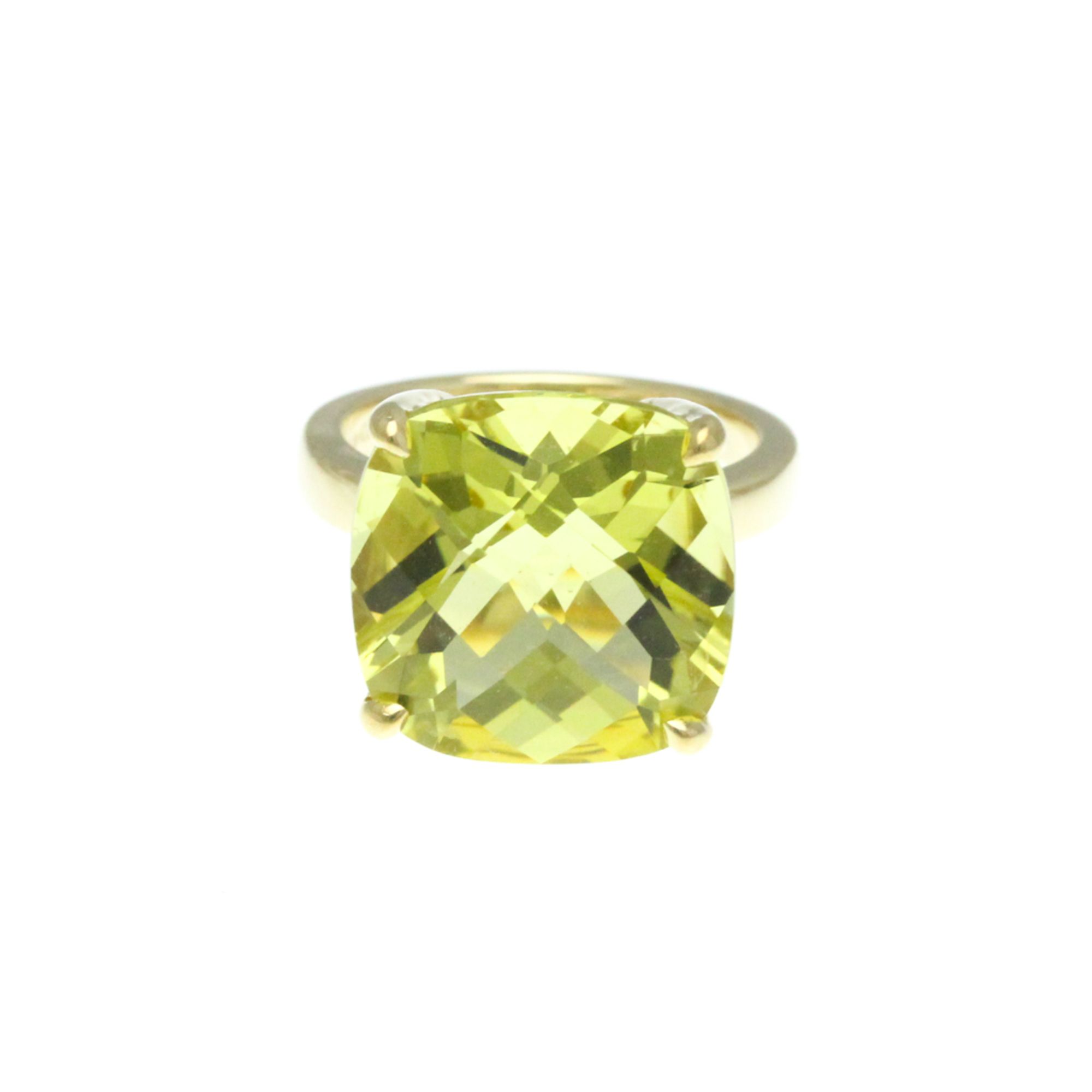 Tiffany Sparkler Ring Yellow Gold (18K) Fashion Lemon Quartz Band Ring Gold