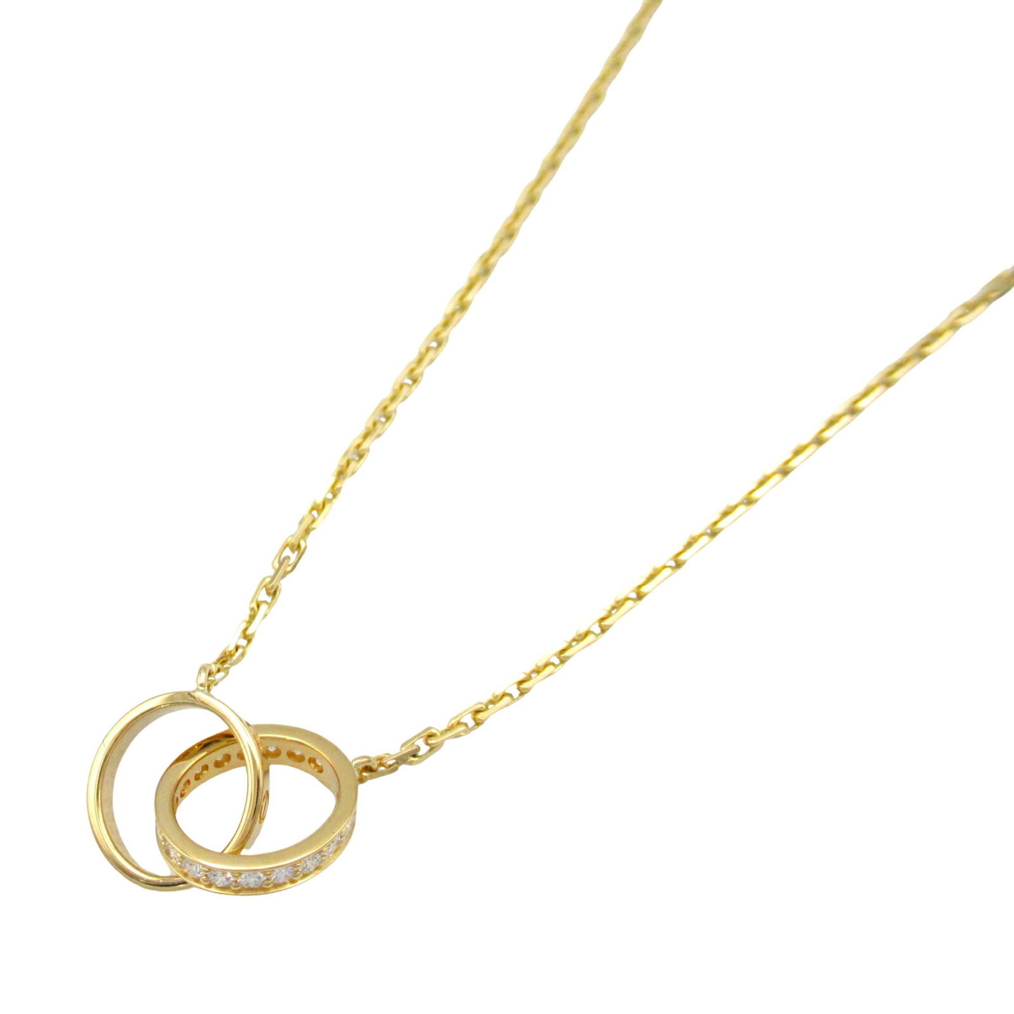 CARTIER Baby Love Necklace Diamond 18K (Yellow Gold) Ladies Clear