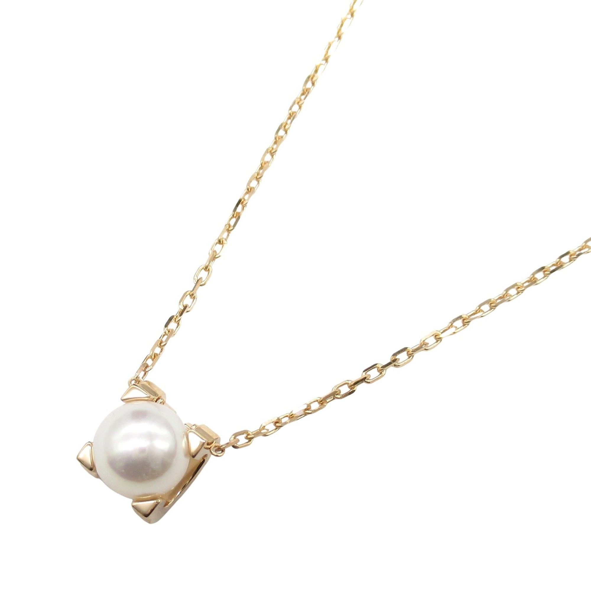 Cartier C de Pearl Necklace, 18K Pink Gold (K18PG) with White Pearls, for Women