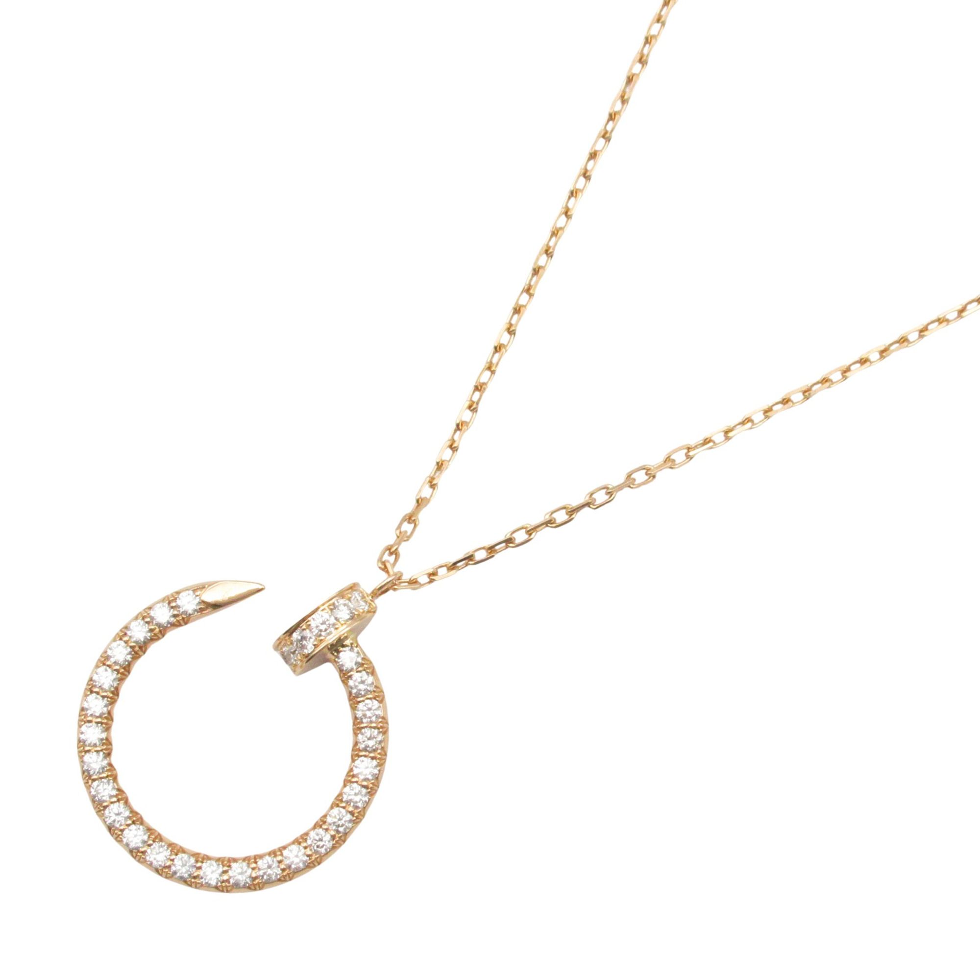 Cartier Juste un Clou Diamond Necklace, 18K Pink Gold (K18PG) with Diamonds, Clear, for Women
