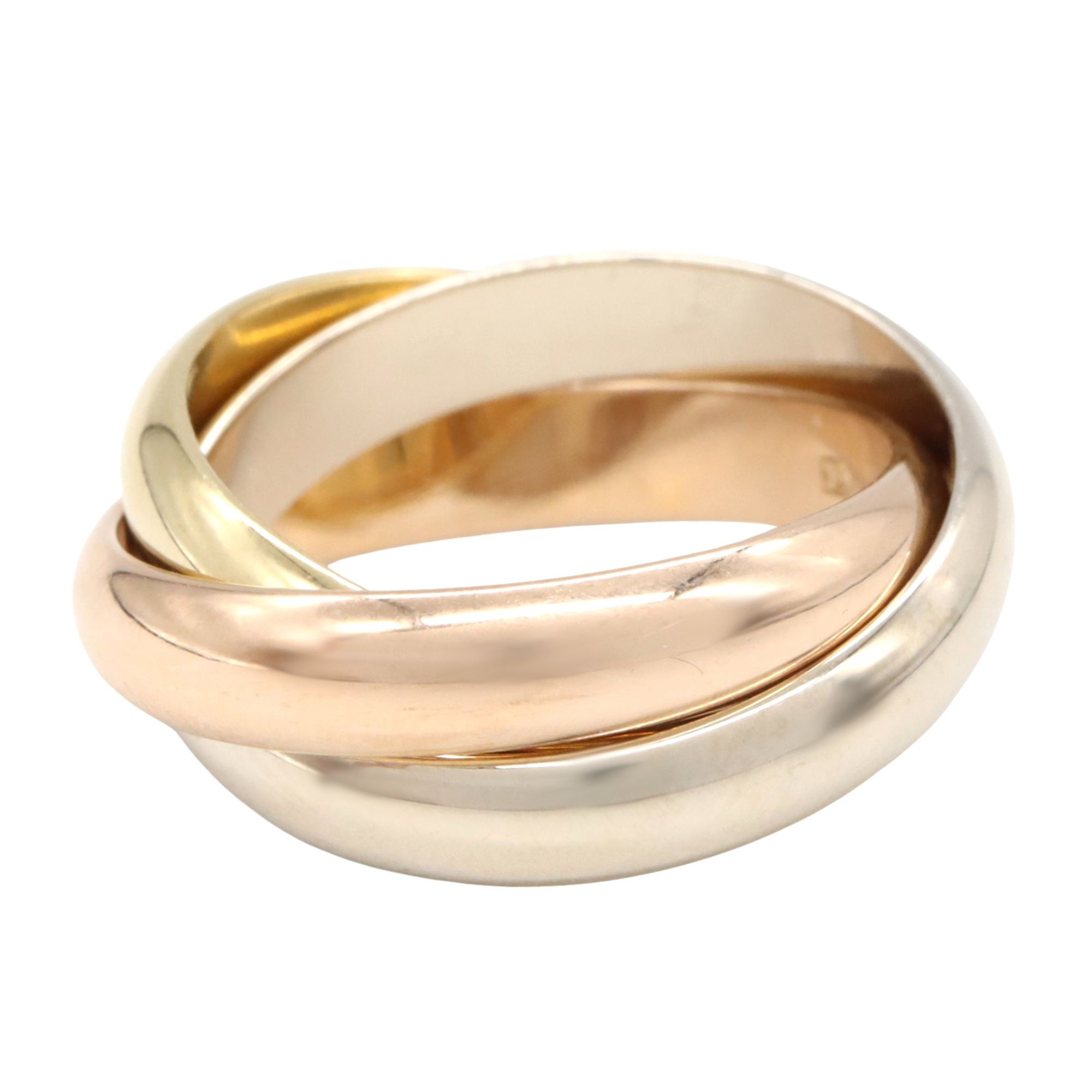 Cartier Trinity Ring, 18K Yellow Gold, White and Pink Gold. Women's.