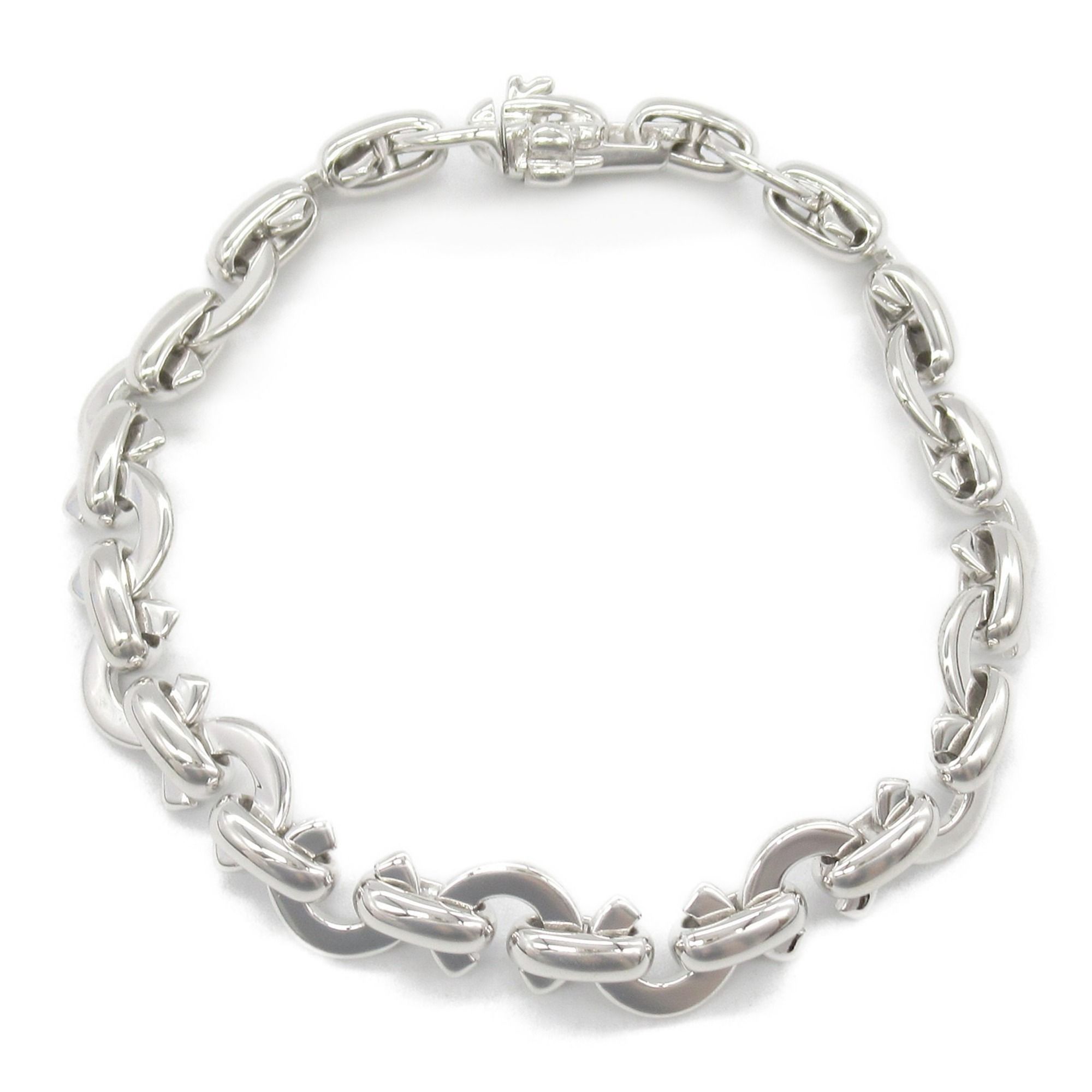 CHANEL Charm Bracelet, 18K White Gold (K18WG) Women's Silver
