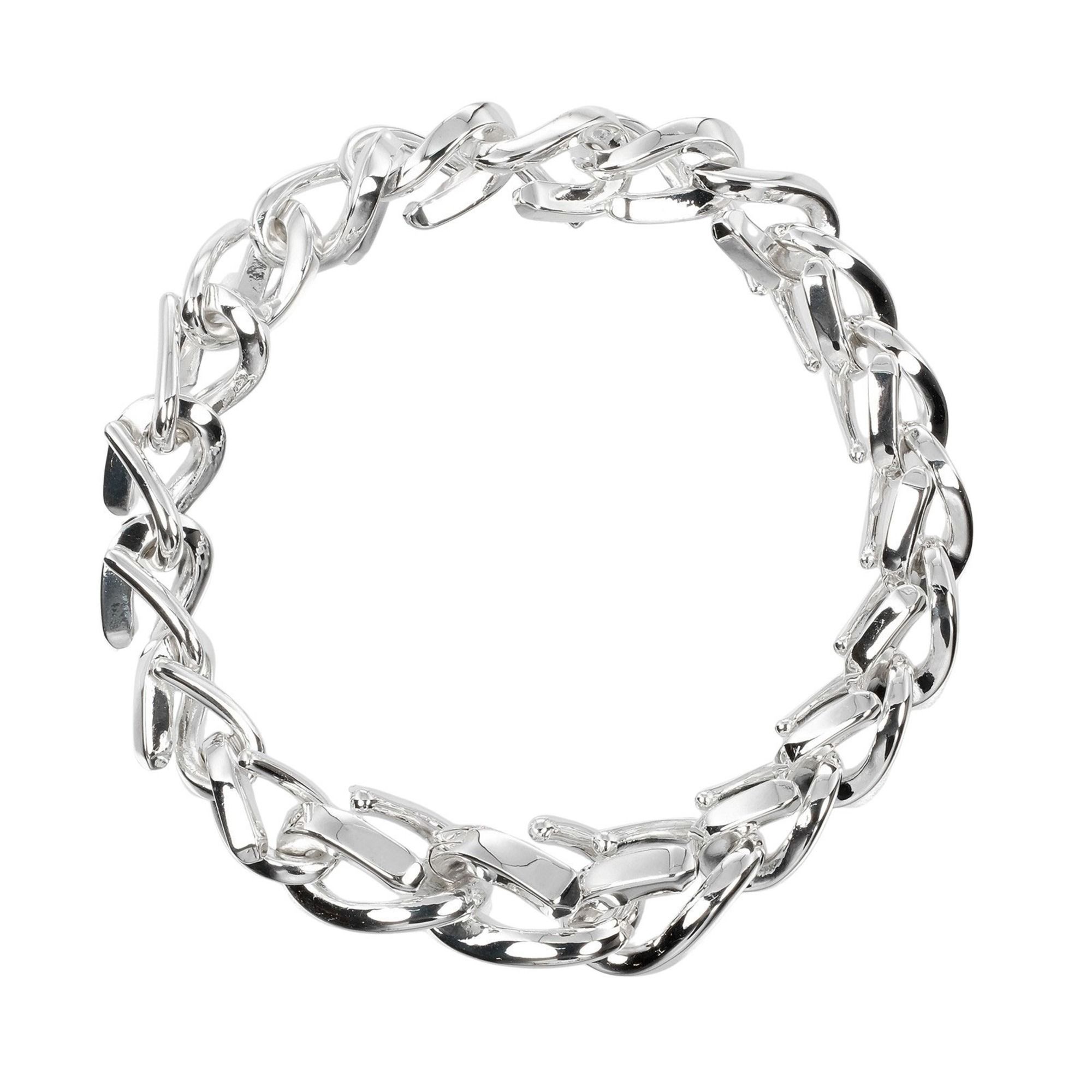 Tiffany & Co. Forged Medium Link Bracelet, 17cm wrist size, 925 silver, approx. 39g