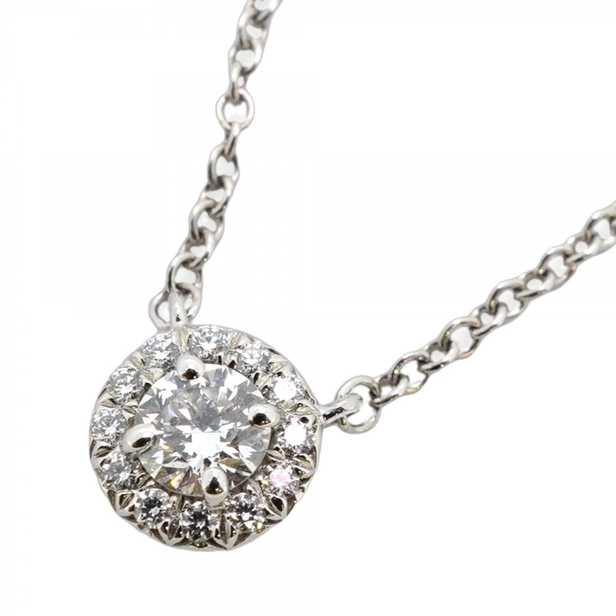 Tiffany Soleste Necklace Pt950 Platinum Diamond Women's