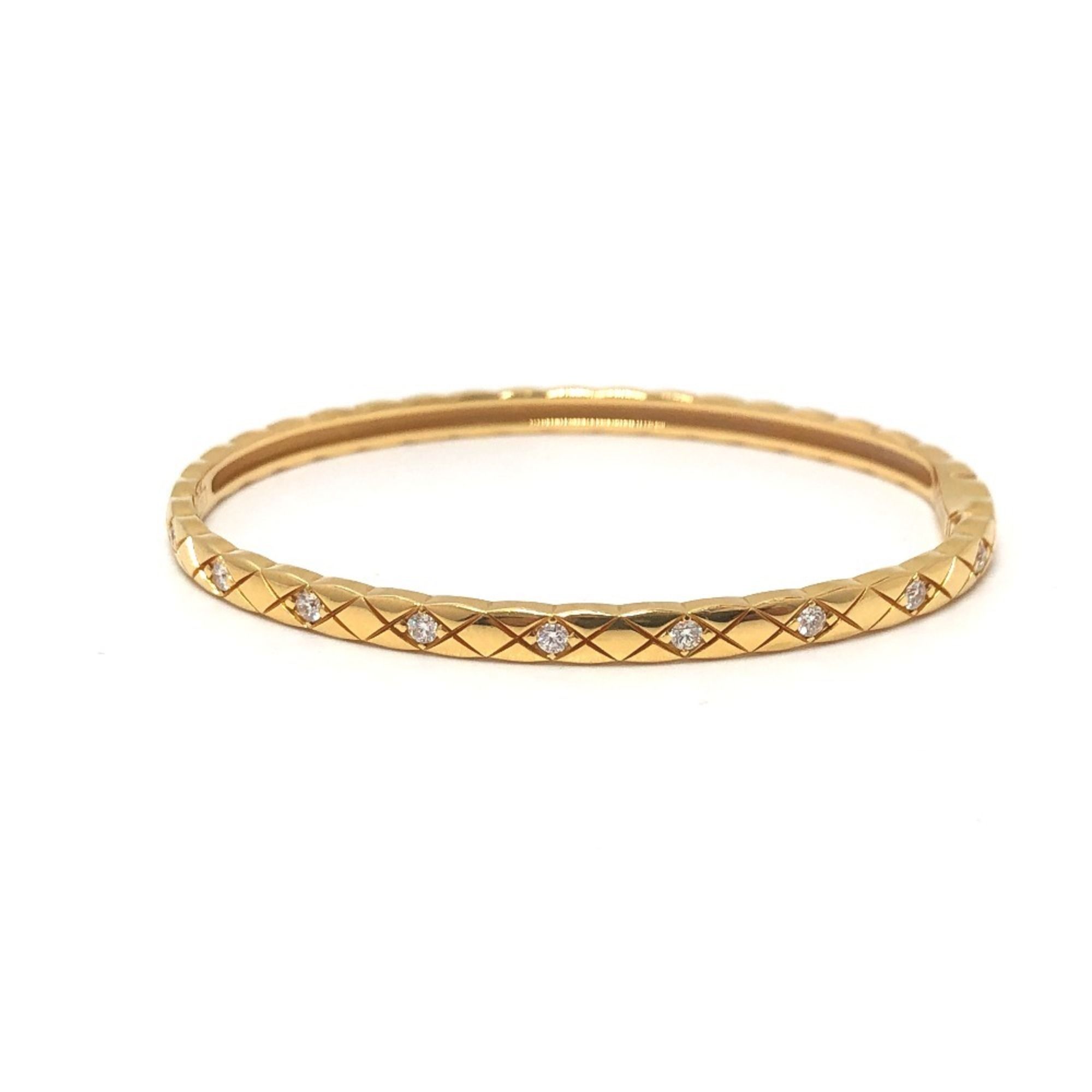 CHANEL J12327 Coco Crush Collection 9P Diamond Accessory Bracelet K18YG Women's Gold