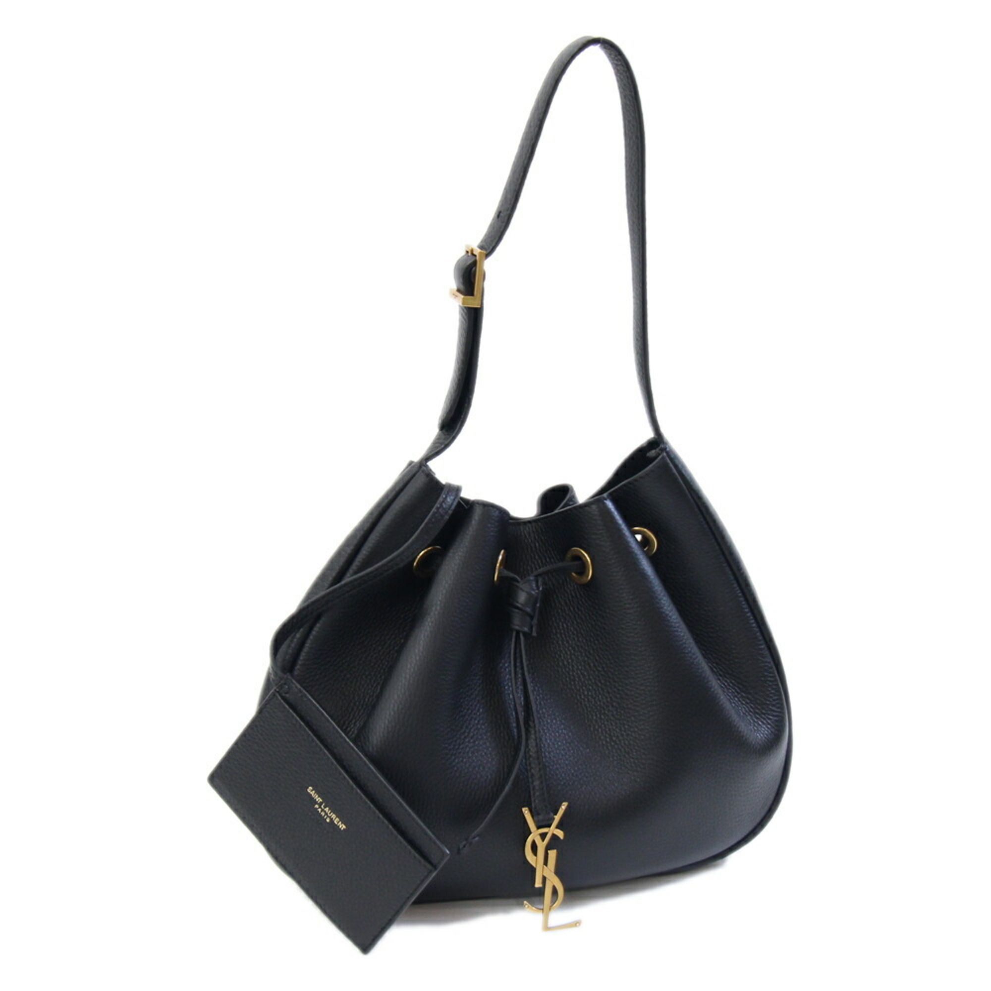 Saint Laurent Paris VII Small Bag 796626 Black Leather with Card Holder, Women's, SAINT LAURENT