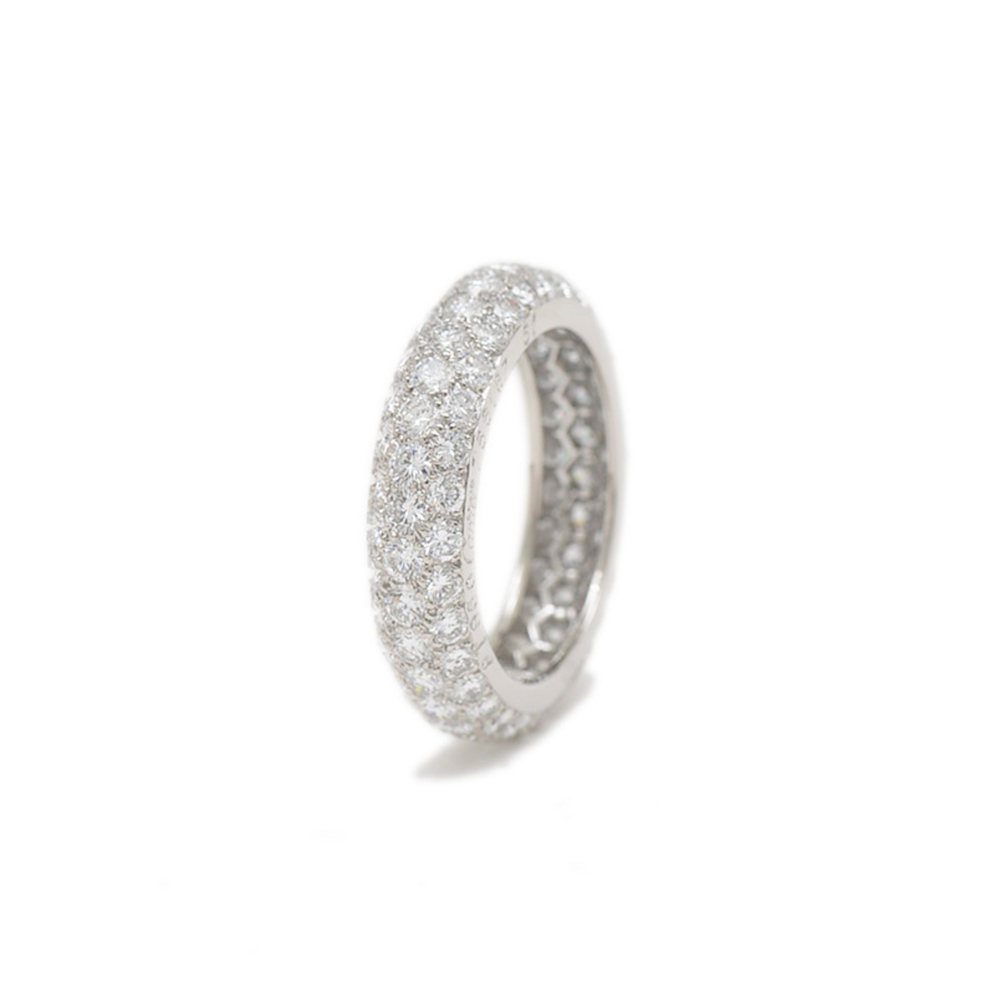 Cartier Pavé Diamond Full Eternity Ring Pt950 #51