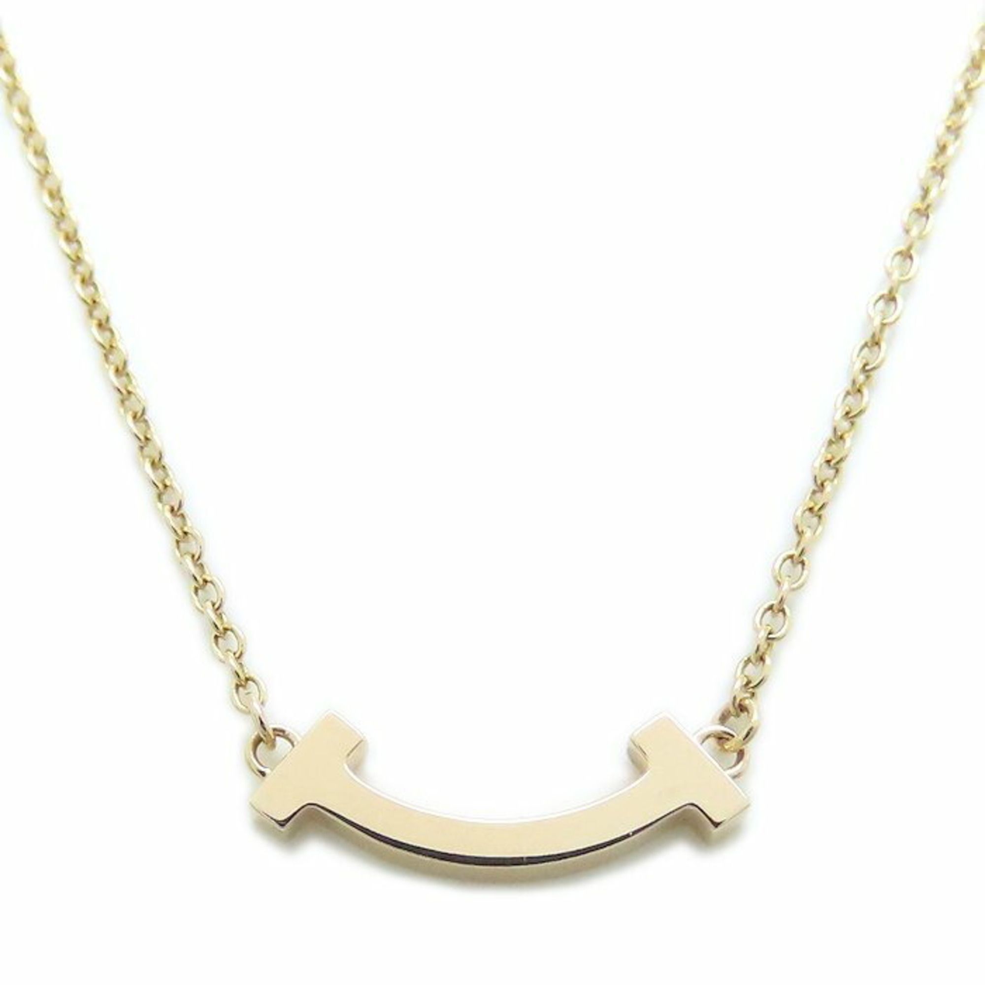 TIFFANY & Co. Tiffany T Smile Necklace Mini in 750PG Pink Gold, 18K Rose and 294222 for Women