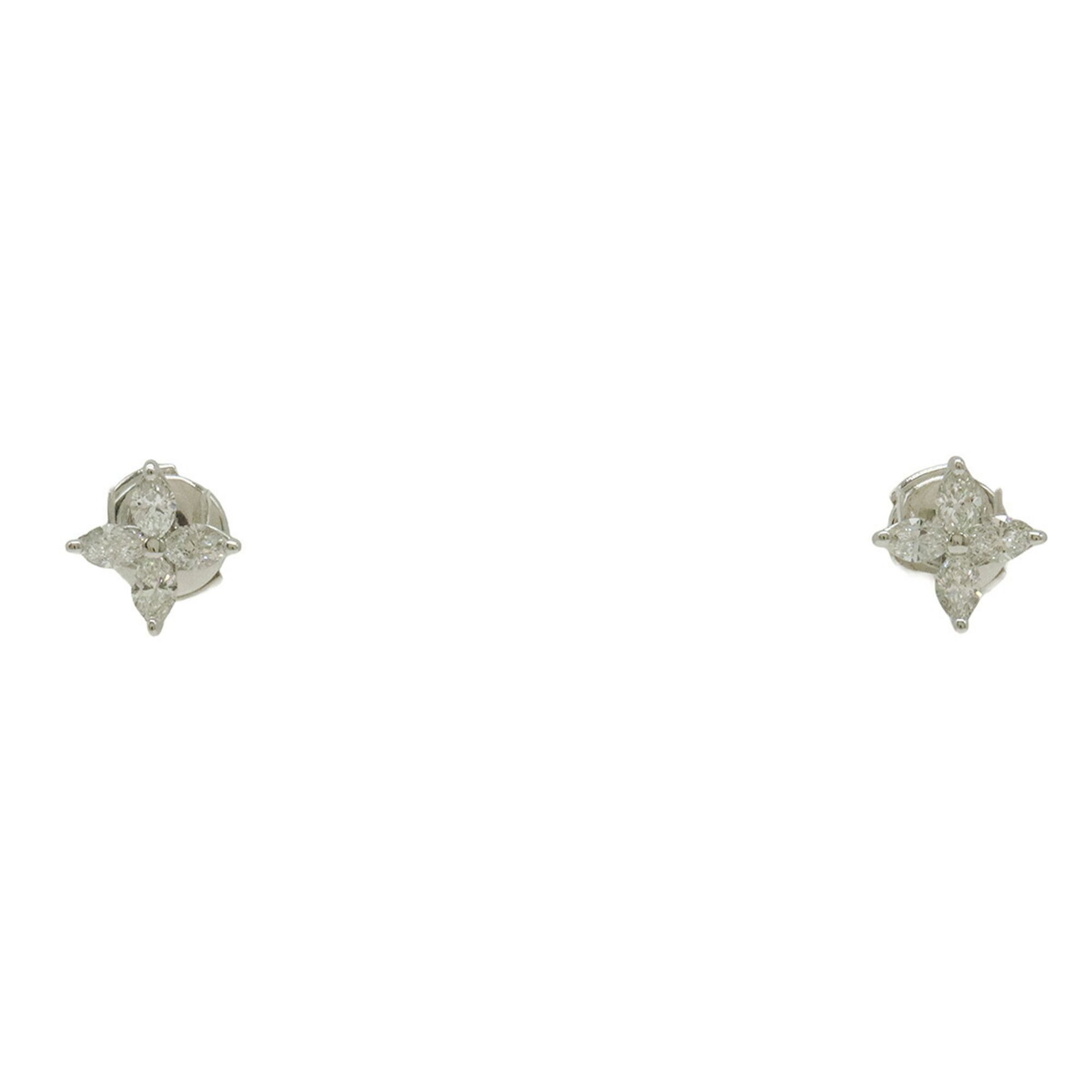 TIFFANY&Co. Tiffany Victoria Earrings Small Pt950 Platinum Diamond D0.64ct