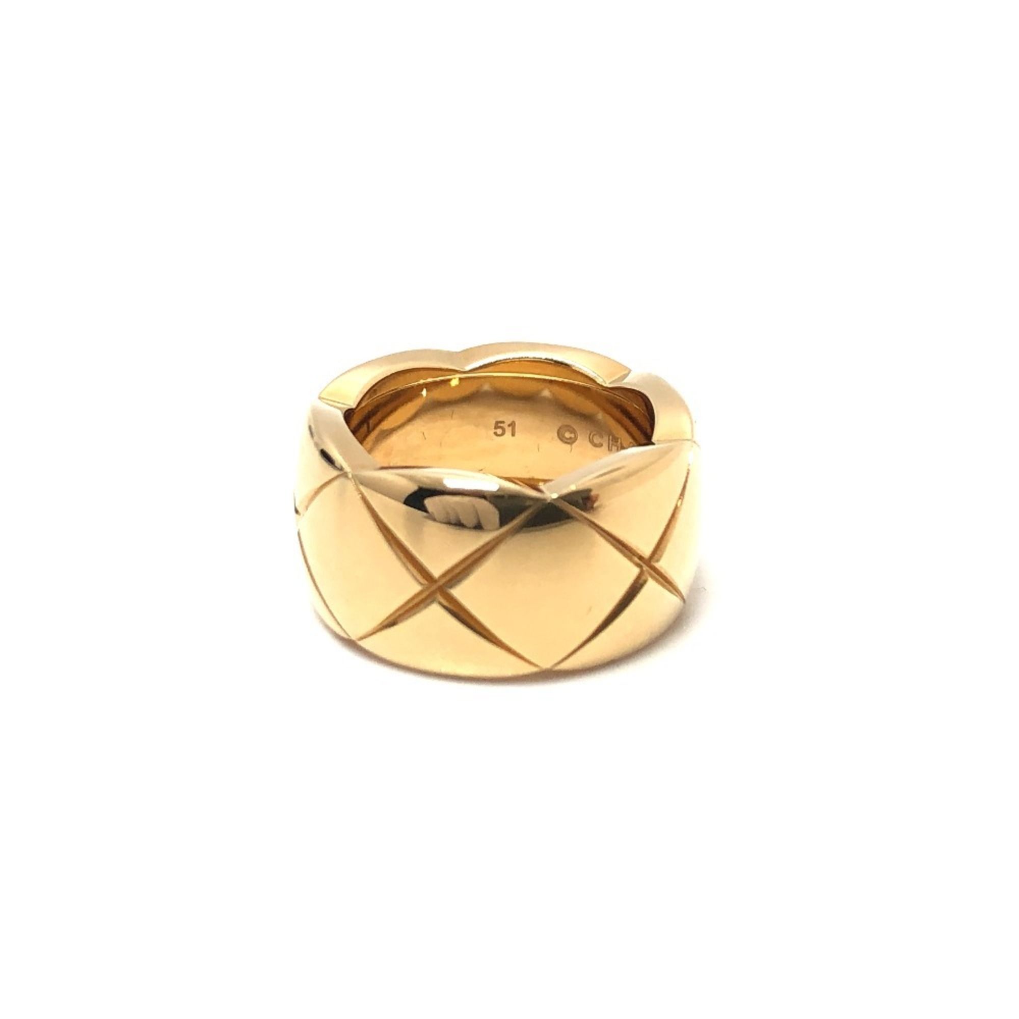 CHANEL J10574 K18 Coco Crush Large Model #51 Ring Women's Yellow Gold