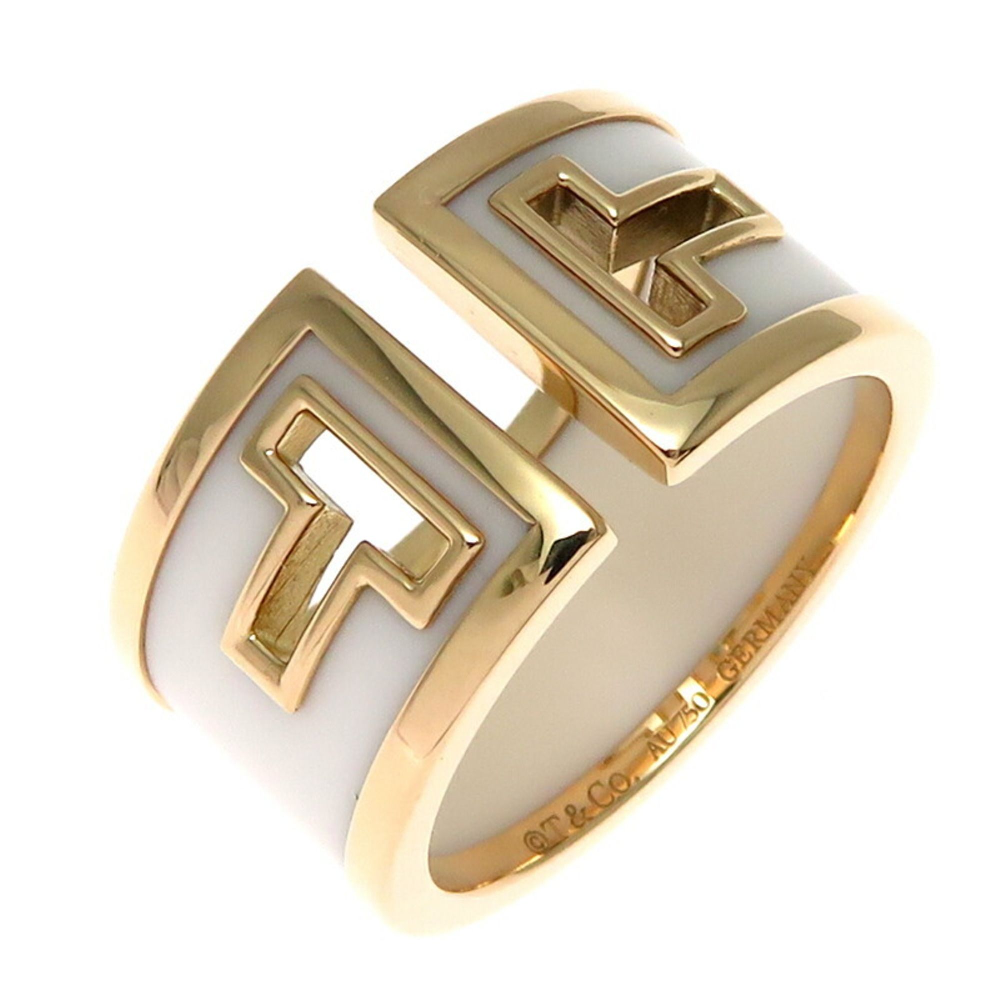Tiffany T Cutout Women's Ring, 750 Yellow Gold, Size 15