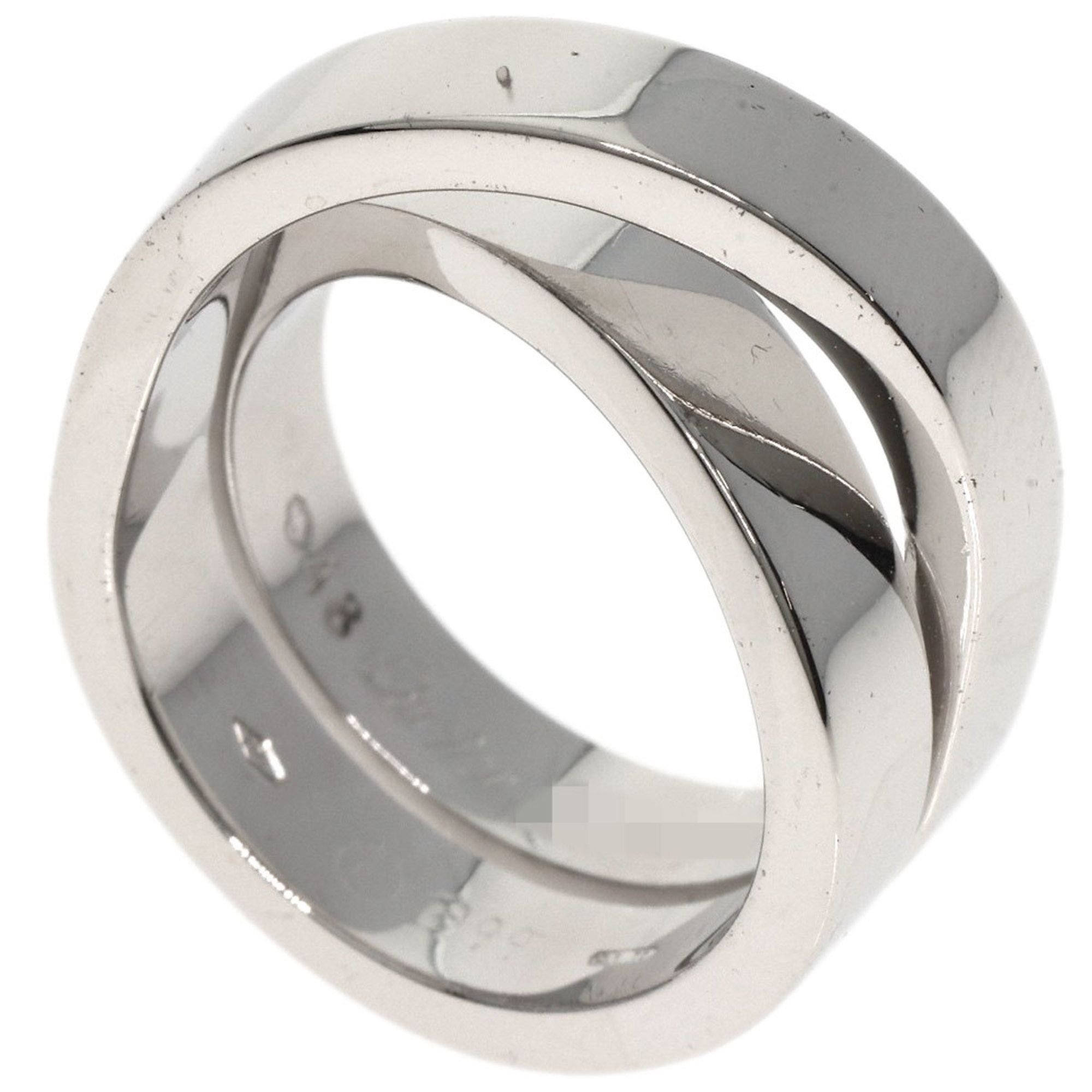 Cartier Paris Ring #48 18K White Gold Women's