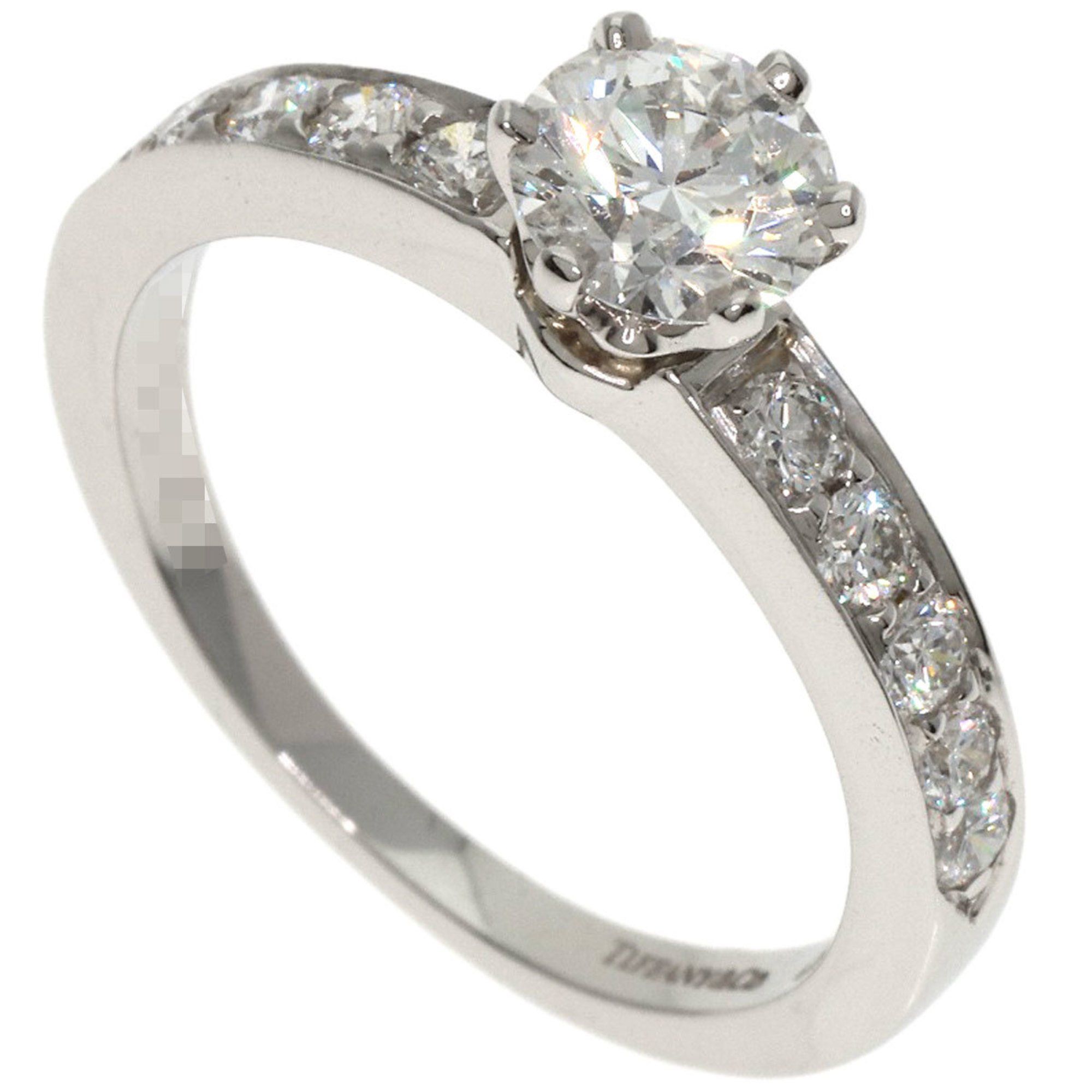 Tiffany & Co. Solitaire Diamond Ring in Platinum PT950 for Women.