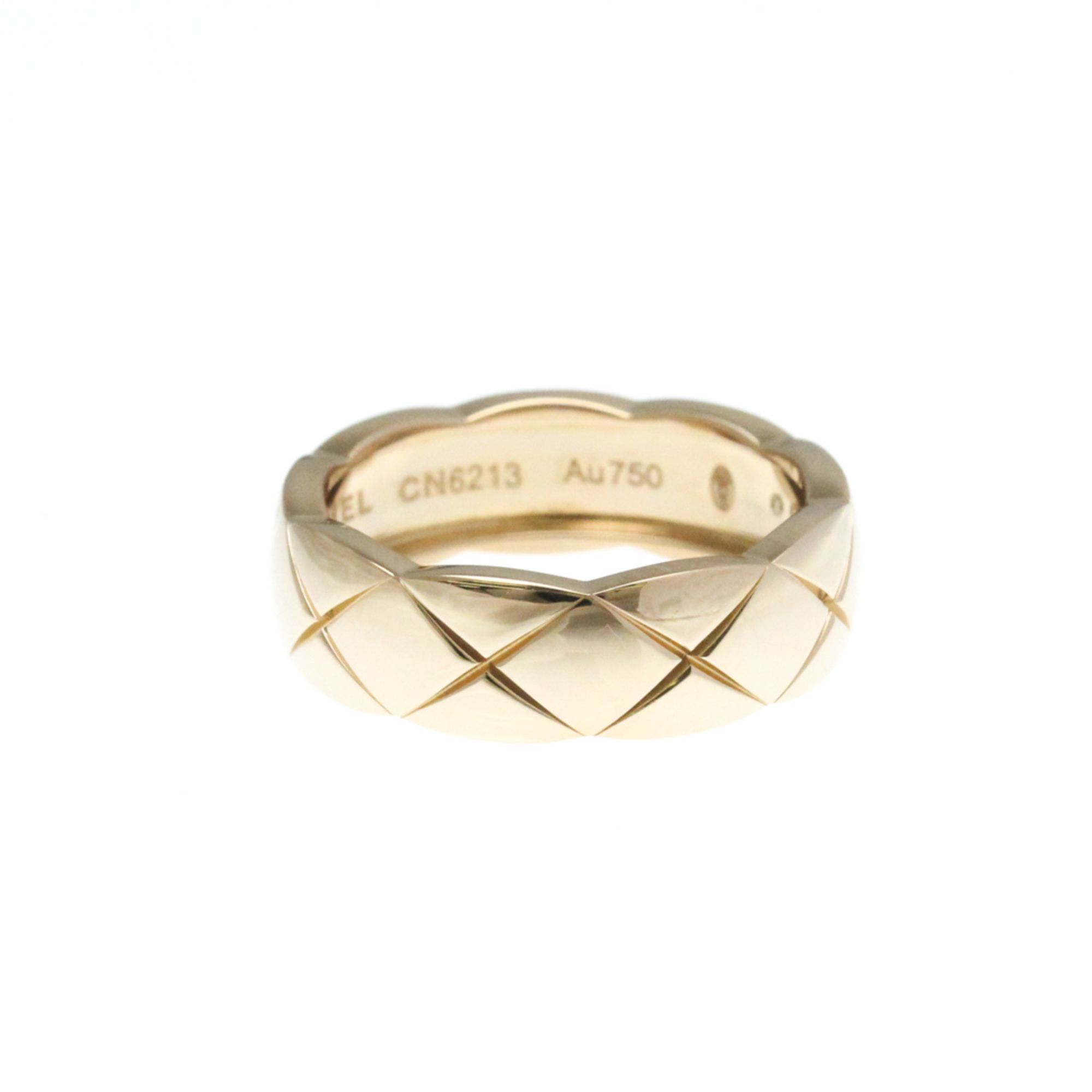 Chanel Coco Crush Ring, Medium Size Pink Gold (18K) Fashion No Stone Band Ring Pink Gold