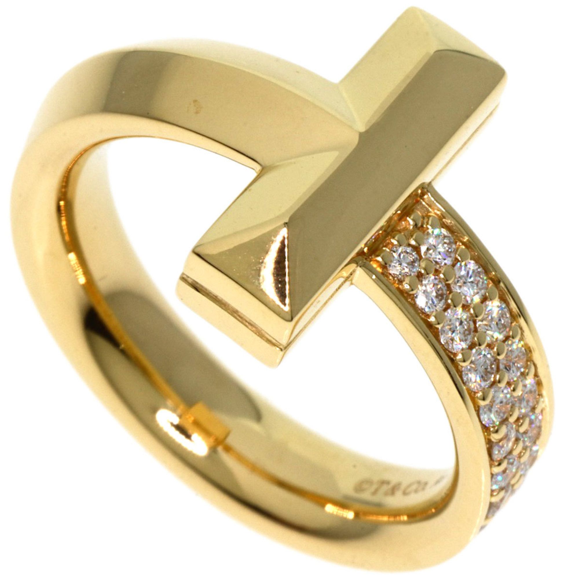 Tiffany T One Half Diamond Ring, 18K Yellow Gold, Women's, TIFFANY & Co.