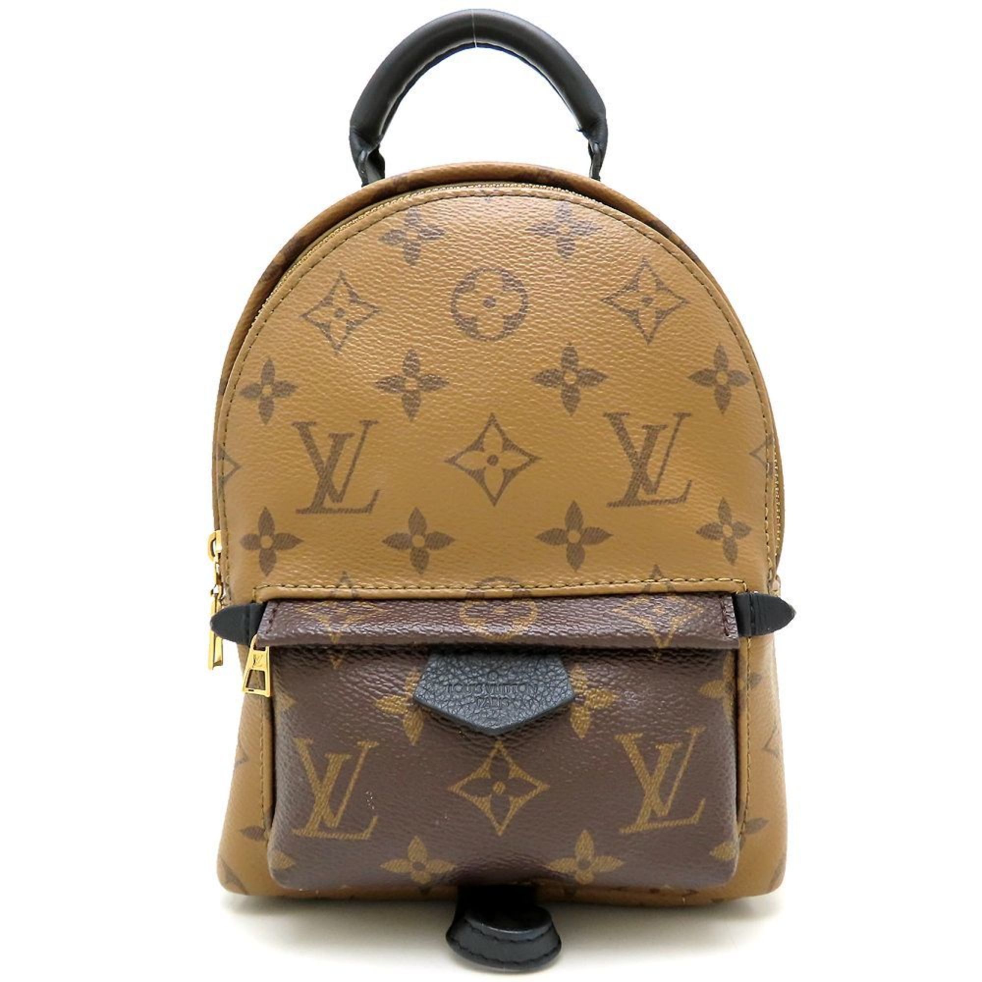 LOUIS VUITTON Monogram Reverse Palm Springs Backpack MINI M44872 Brown 352653