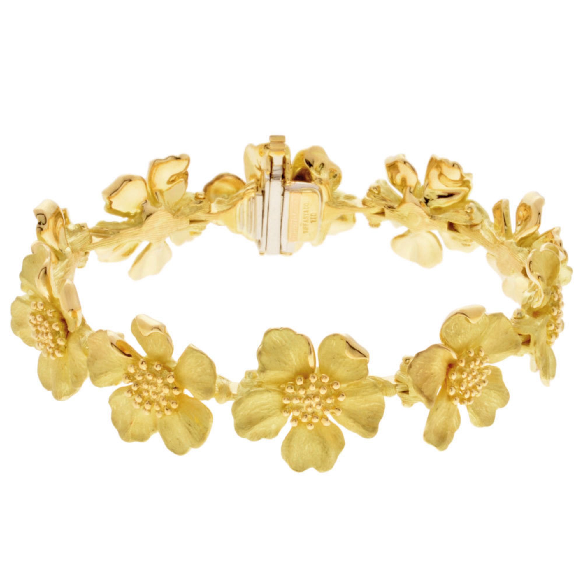 Tiffany & Co. Classics Flower Bracelet K18YG 52.7g CLASSICS Women's