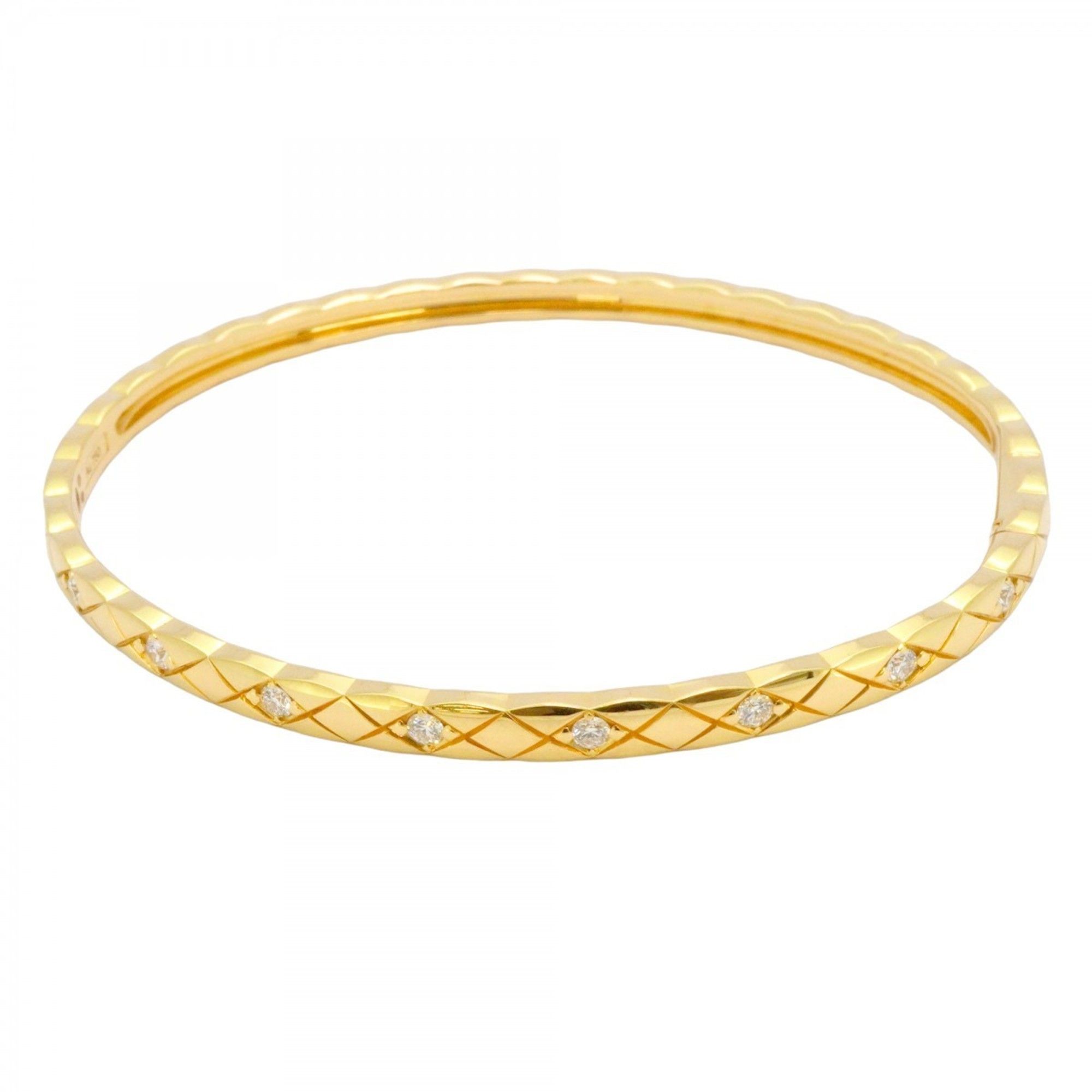 Chanel Coco Crush Bangle 9PD 18KYG Yellow Gold with Diamonds for Women