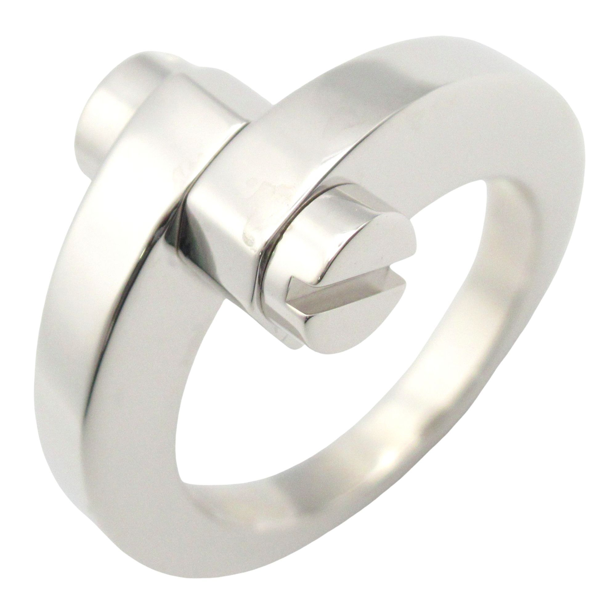 Cartier Menotte Ring, 18K White Gold (K18WG) for Men and Women, Silver
