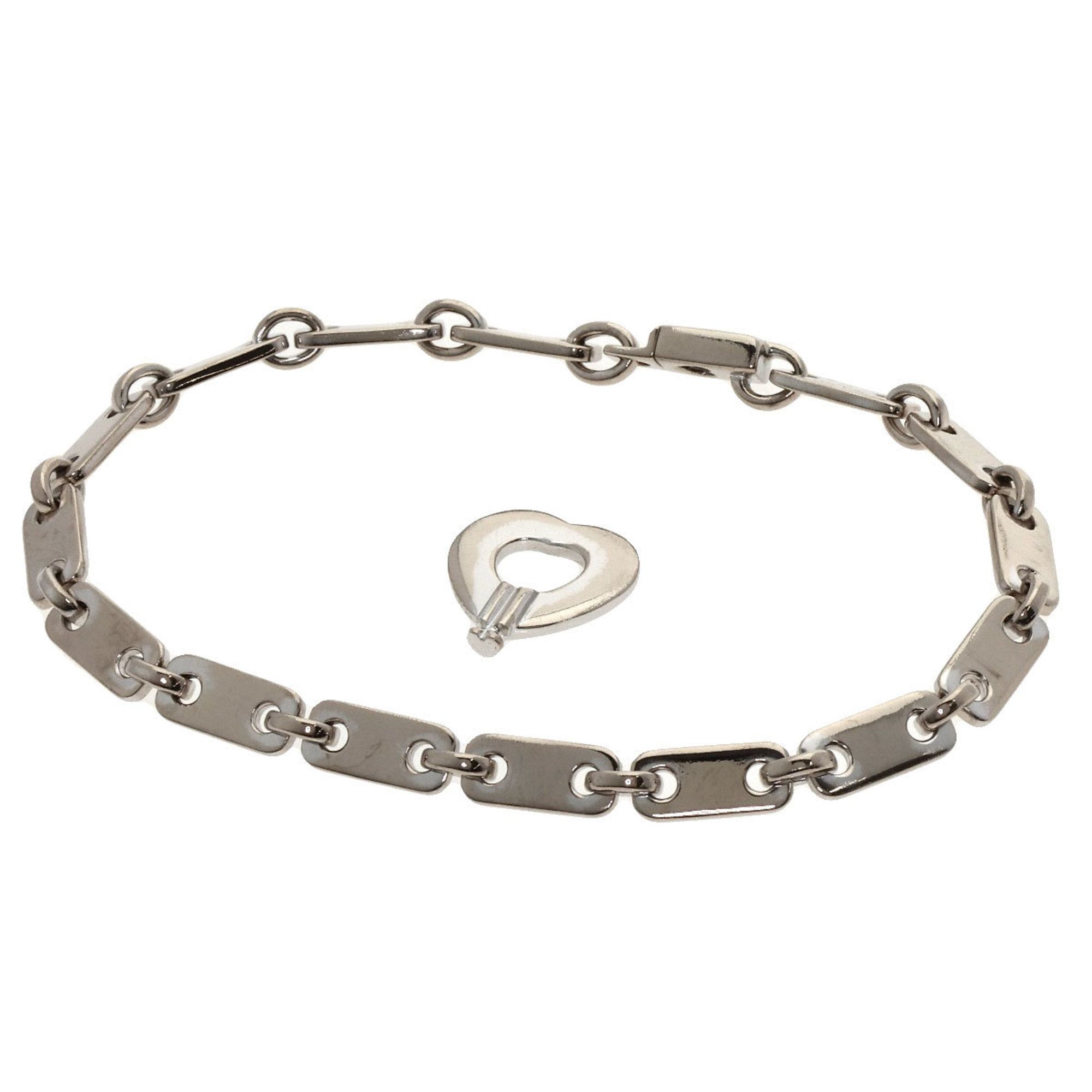 Cartier Fidelity Heart Key Bracelet in 18K White Gold for Women